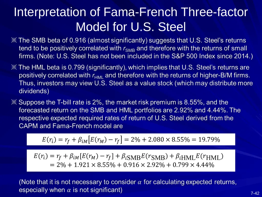 Capital Asset Pricing Model and Arbitrage Pricing - slide 42 of 52