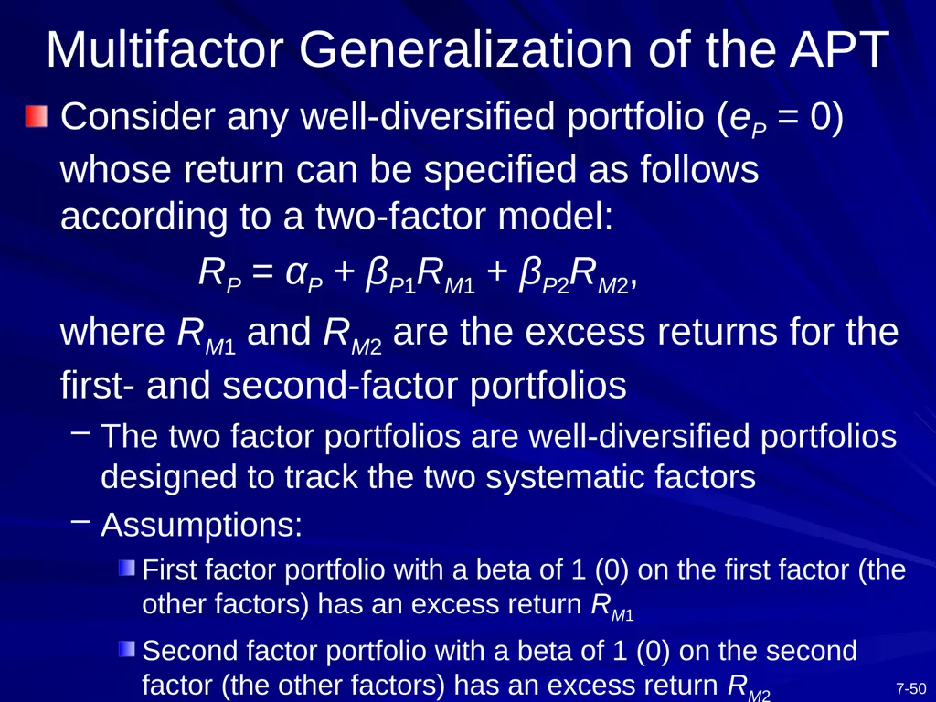 Capital Asset Pricing Model and Arbitrage Pricing - slide 50 of 52
