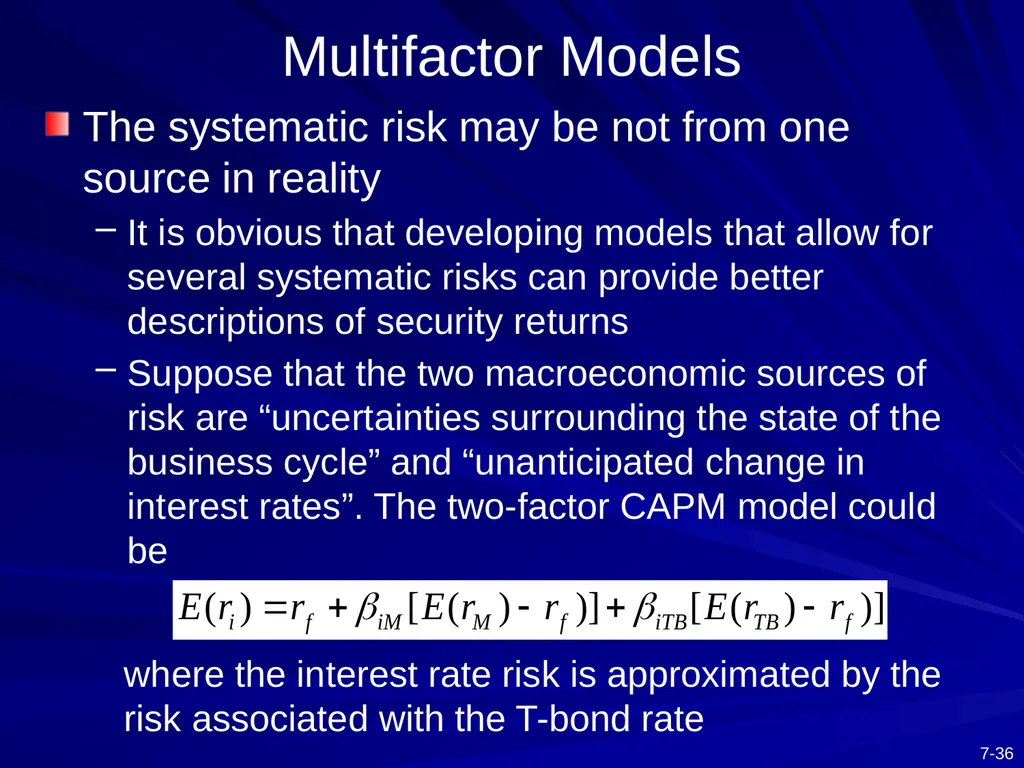 Capital Asset Pricing Model and Arbitrage Pricing - slide 36 of 52