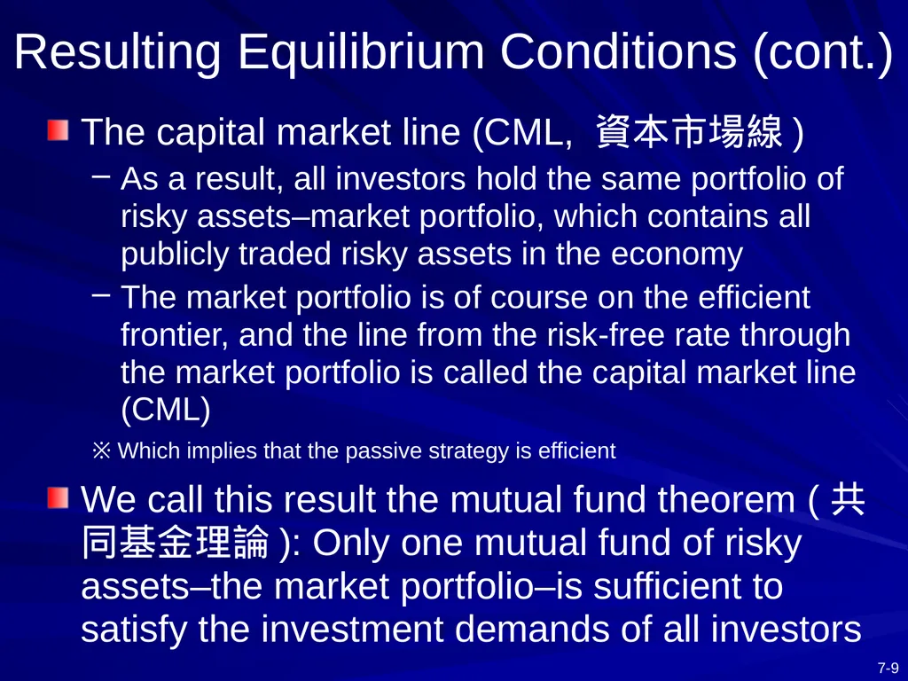 Capital Asset Pricing Model and Arbitrage Pricing - slide 9 of 52