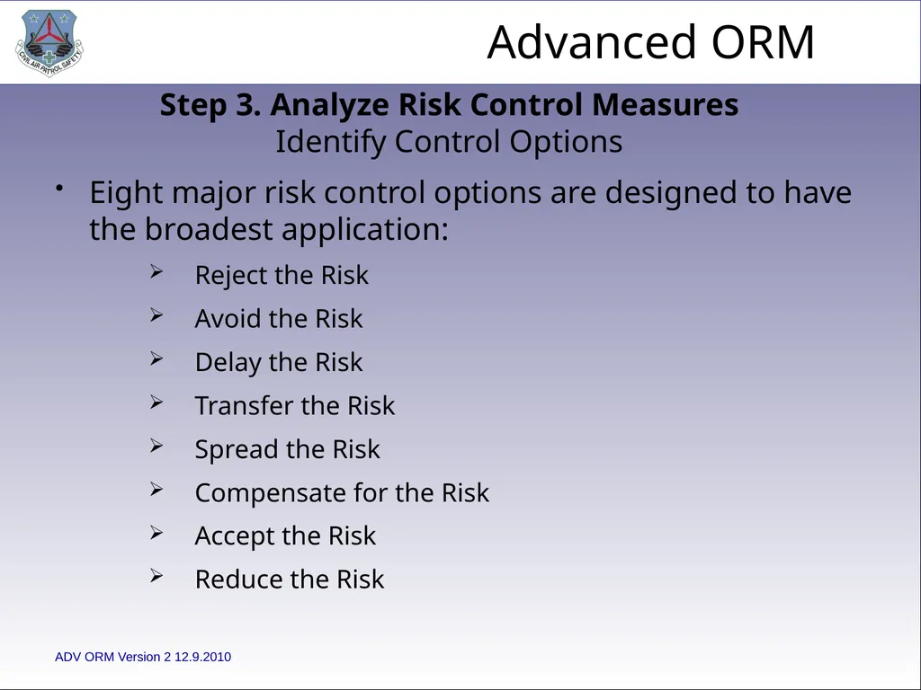 1 ADVANCED LEVEL OPERATIONAL RISK MANAGEMENT Civil - slide 39 of 65