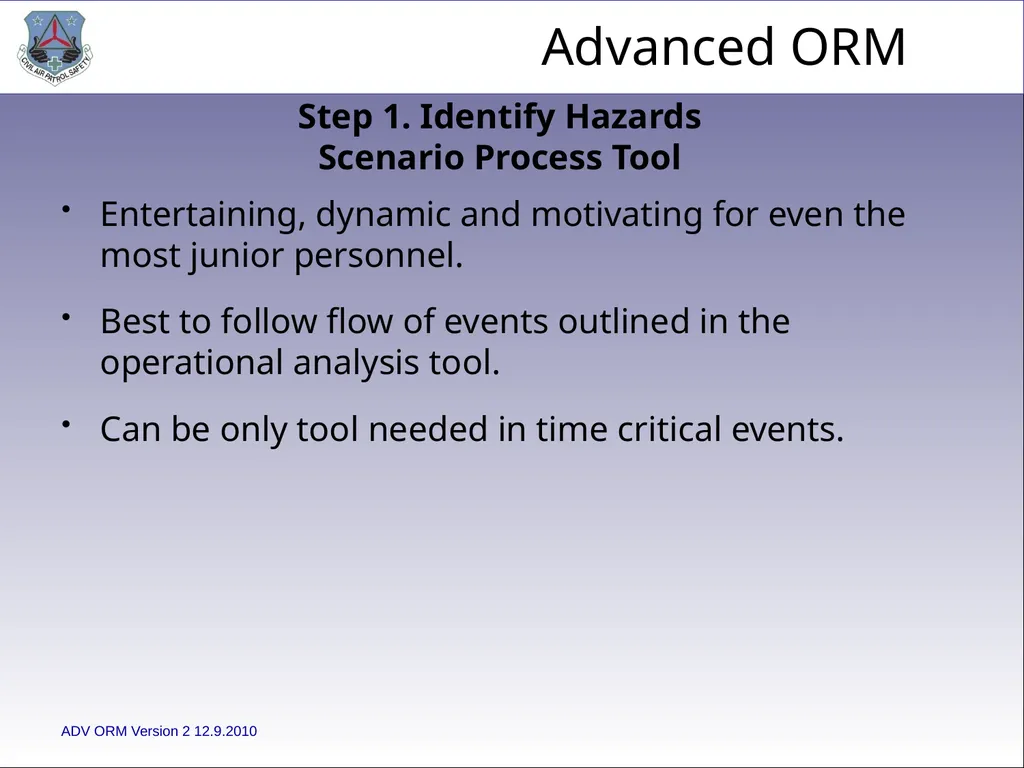 1 ADVANCED LEVEL OPERATIONAL RISK MANAGEMENT Civil - slide 15 of 65