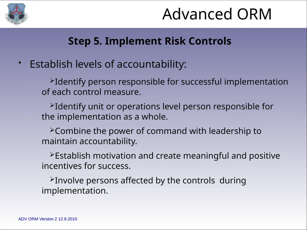 1 ADVANCED LEVEL OPERATIONAL RISK MANAGEMENT Civil - slide 56 of 65