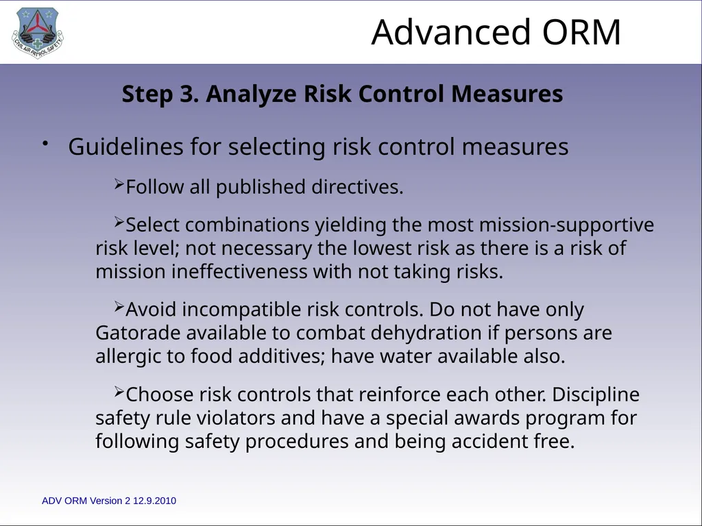 1 ADVANCED LEVEL OPERATIONAL RISK MANAGEMENT Civil - slide 48 of 65