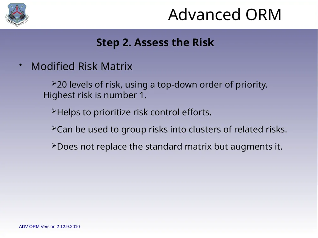 1 ADVANCED LEVEL OPERATIONAL RISK MANAGEMENT Civil - slide 37 of 65