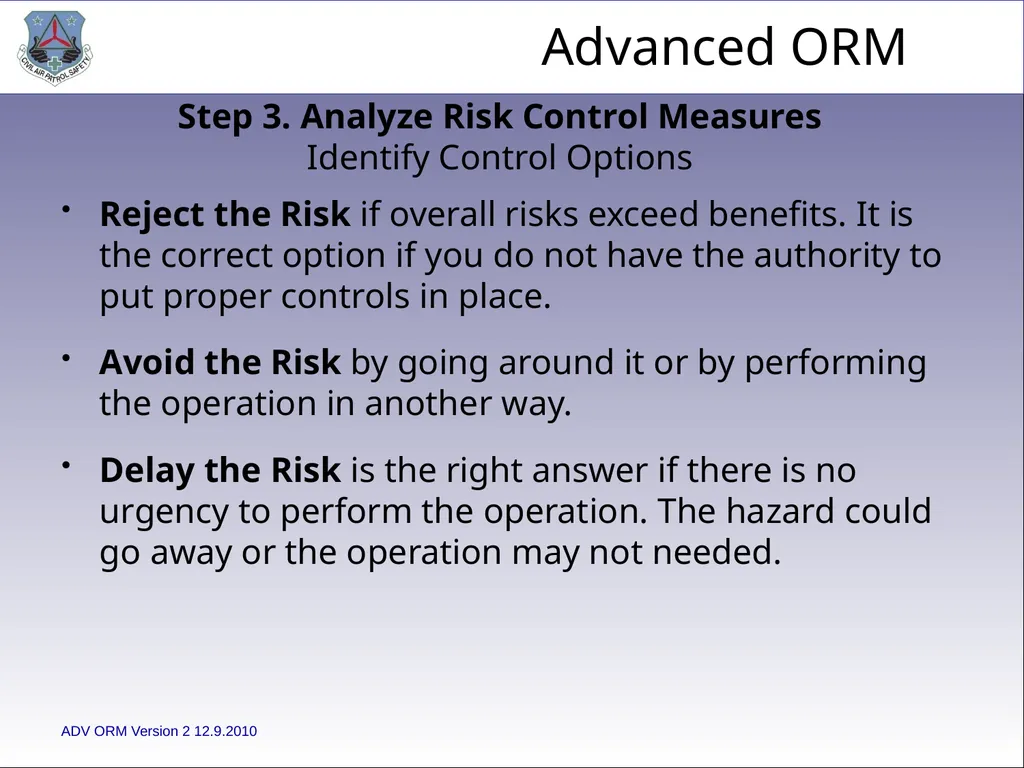 1 ADVANCED LEVEL OPERATIONAL RISK MANAGEMENT Civil - slide 40 of 65
