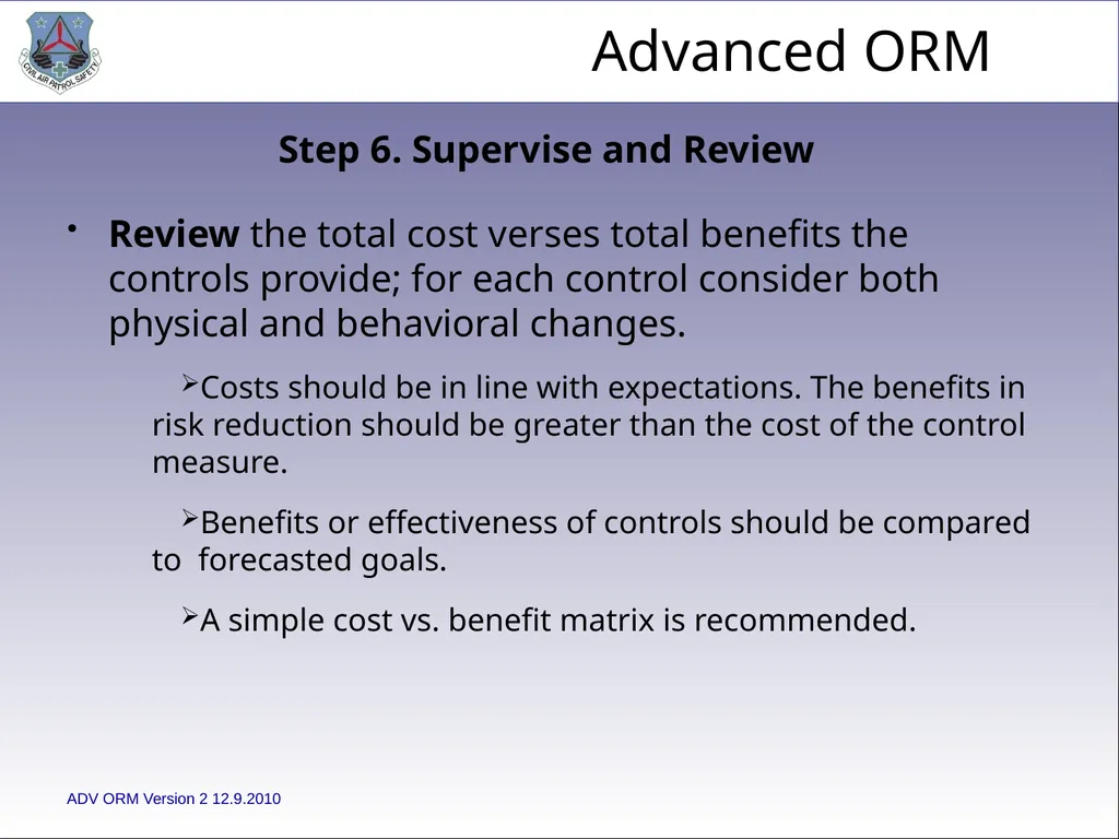 1 ADVANCED LEVEL OPERATIONAL RISK MANAGEMENT Civil - slide 60 of 65