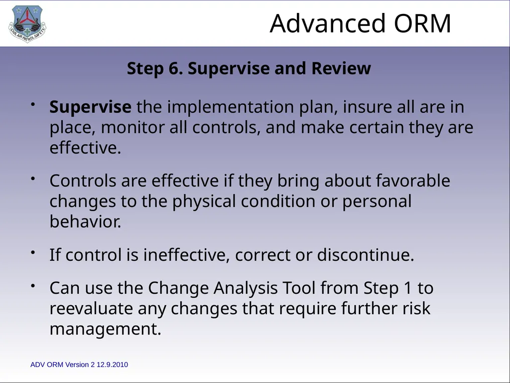 1 ADVANCED LEVEL OPERATIONAL RISK MANAGEMENT Civil - slide 59 of 65