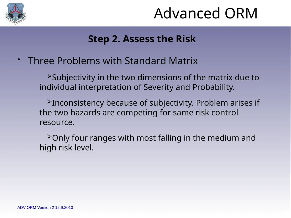 1 ADVANCED LEVEL OPERATIONAL RISK MANAGEMENT Civil - slide 35 of 65