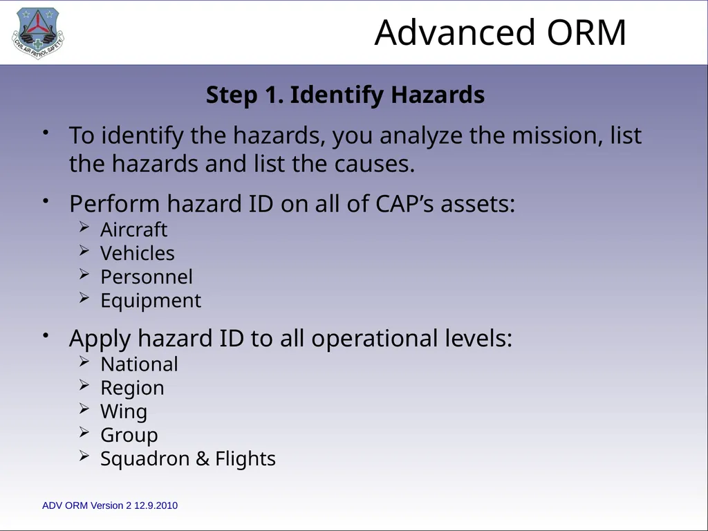 1 ADVANCED LEVEL OPERATIONAL RISK MANAGEMENT Civil - slide 6 of 65