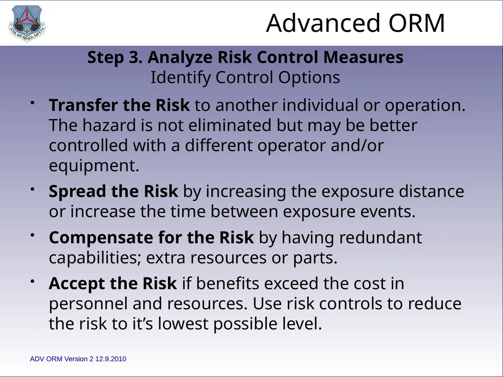 1 ADVANCED LEVEL OPERATIONAL RISK MANAGEMENT Civil - slide 41 of 65