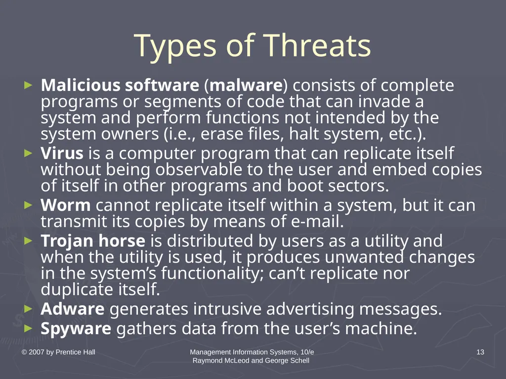 © 2007 by Prentice Hall Management Information - slide 13 of 35