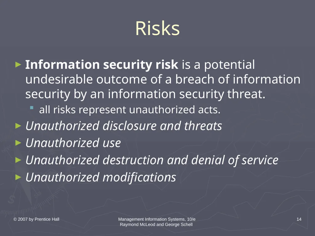 © 2007 by Prentice Hall Management Information - slide 14 of 35