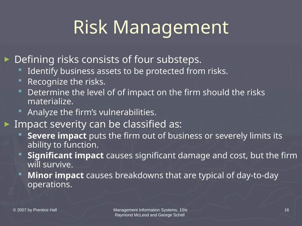© 2007 by Prentice Hall Management Information - slide 16 of 35