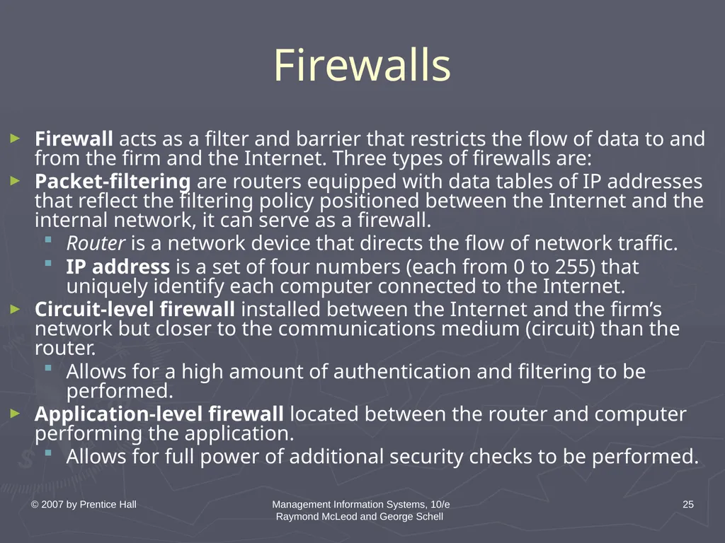 © 2007 by Prentice Hall Management Information - slide 25 of 35