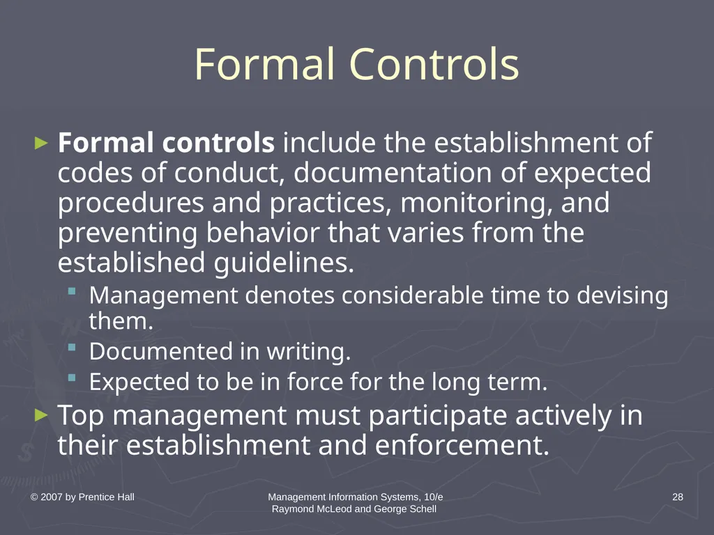 © 2007 by Prentice Hall Management Information - slide 28 of 35