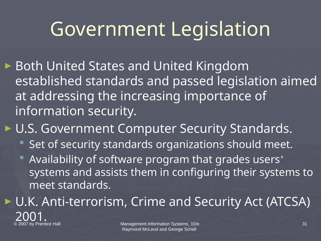 © 2007 by Prentice Hall Management Information - slide 31 of 35