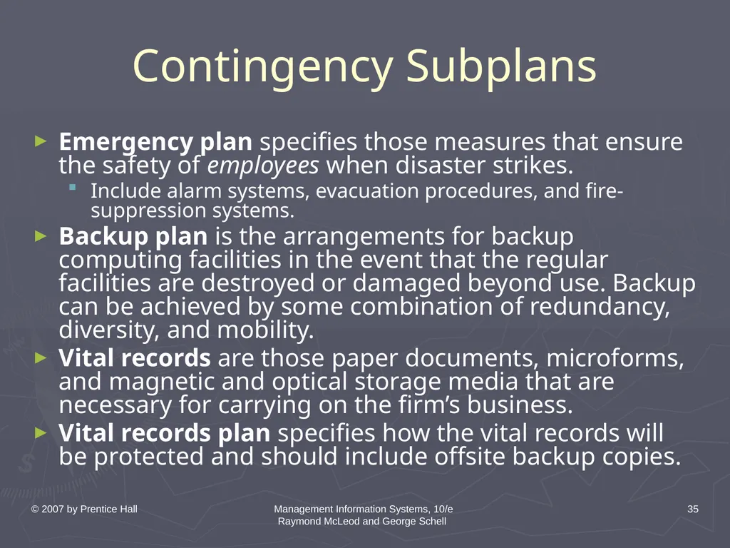 © 2007 by Prentice Hall Management Information - slide 35 of 35