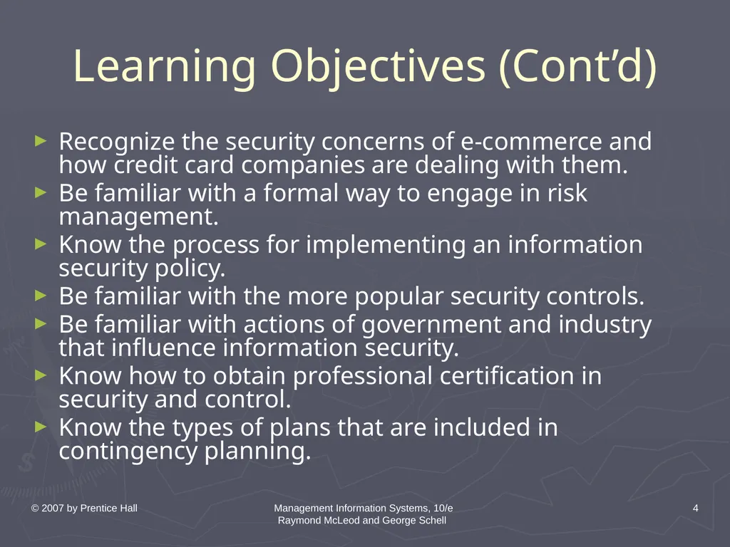 © 2007 by Prentice Hall Management Information - slide 4 of 35