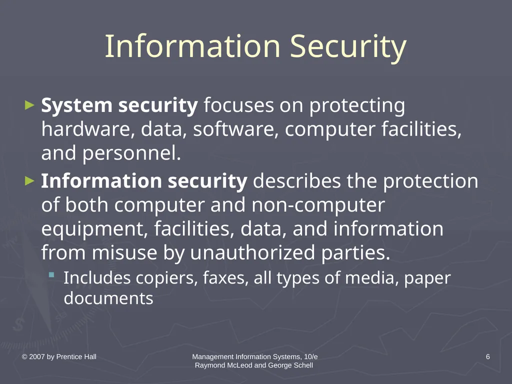 © 2007 by Prentice Hall Management Information - slide 6 of 35