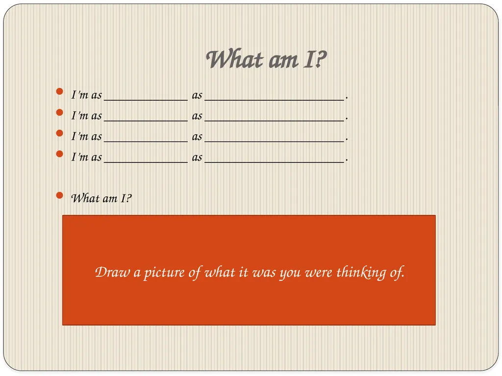 Similes What are similes?? Similes are a way to - slide 18 of 20