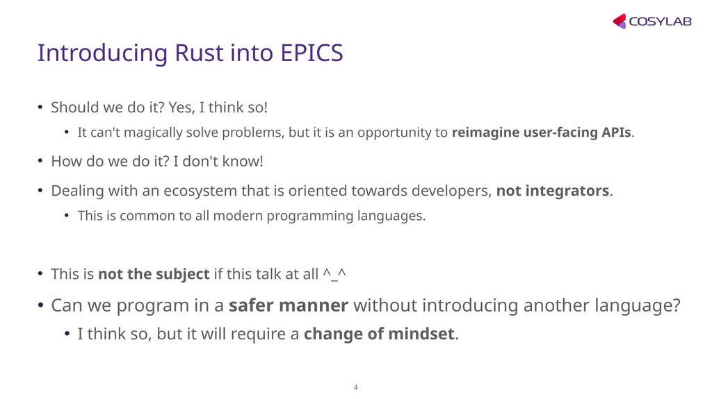 Thoughts on improving programming practices in - slide 4 of 16