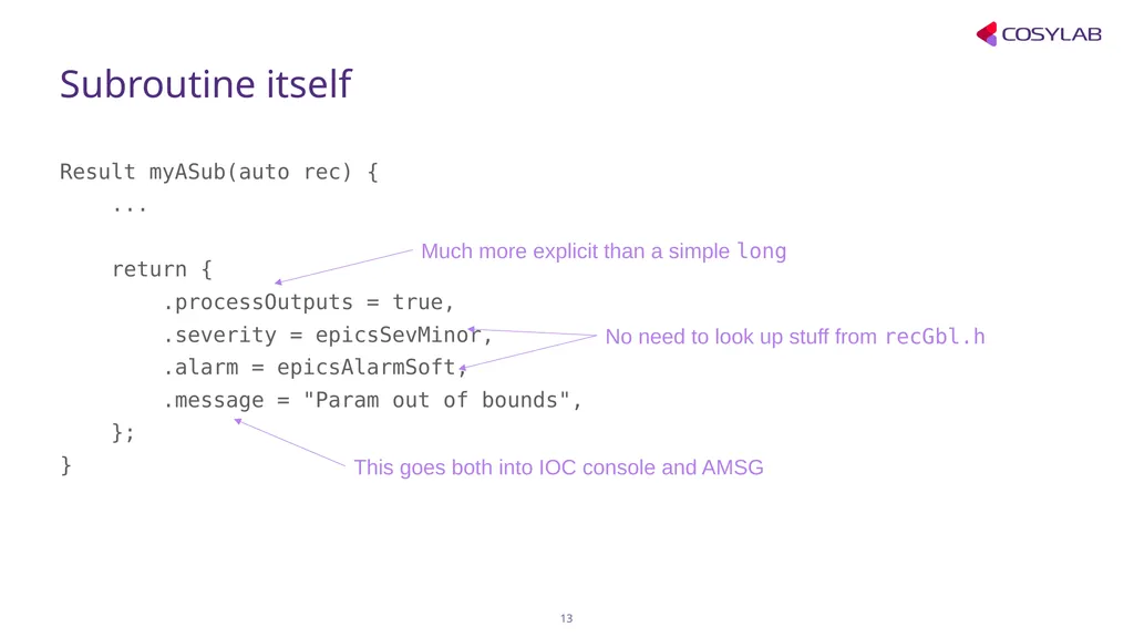 Thoughts on improving programming practices in - slide 13 of 16