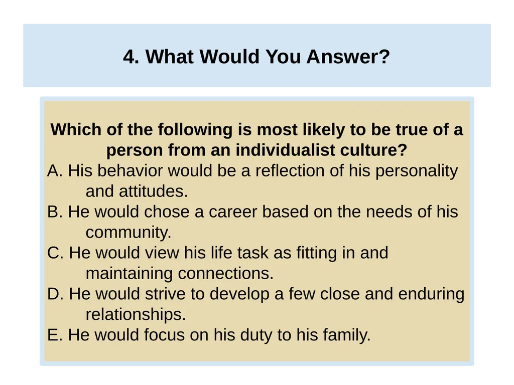 Unit 10 Personality Module 59 Exploring the Self - slide 34 of 41