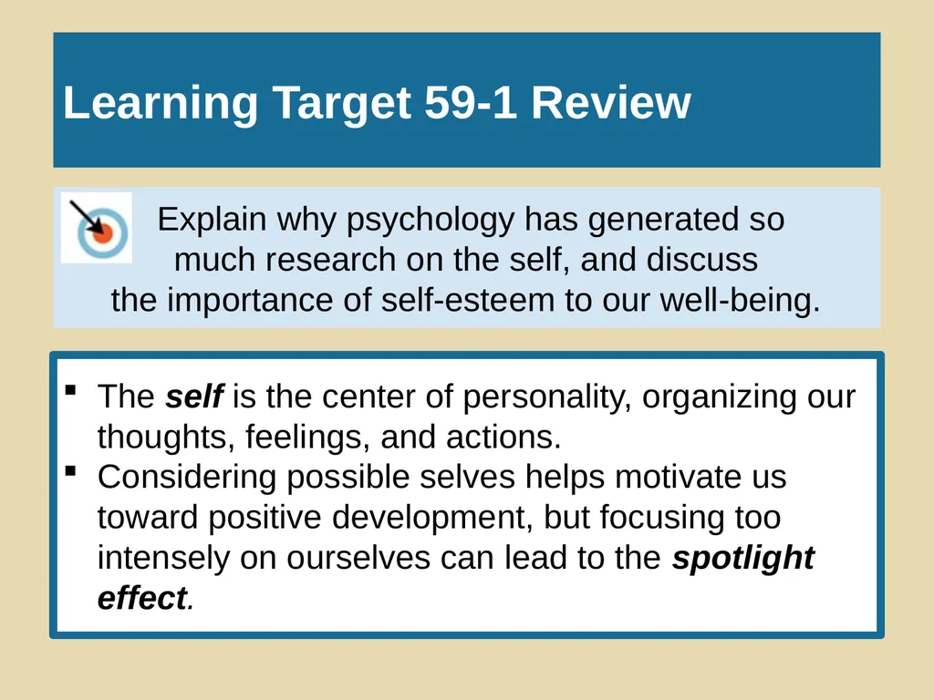 Unit 10 Personality Module 59 Exploring the Self - slide 36 of 41