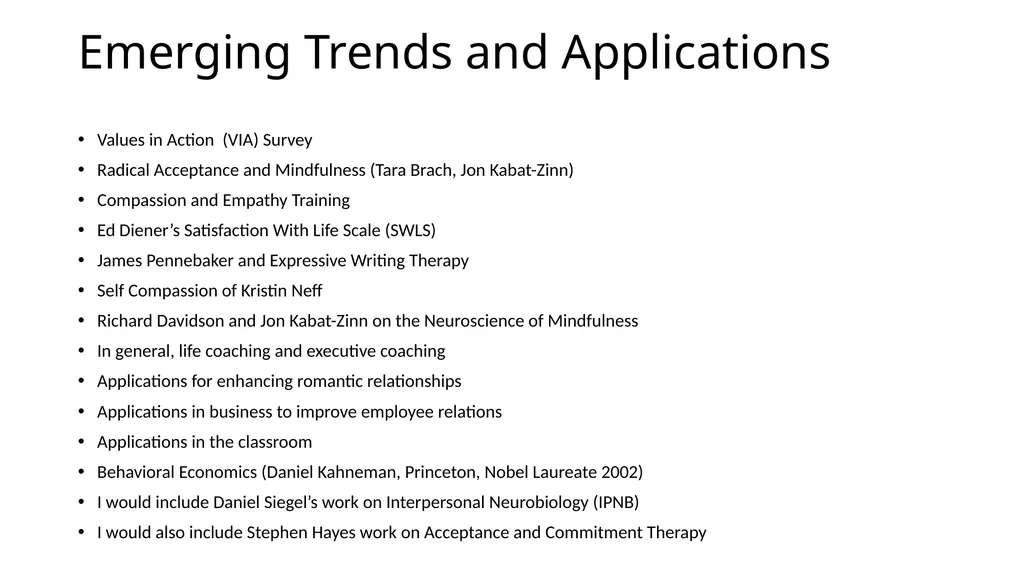 POSITIVE PSYCHOLOGY Applications for Resiliency - slide 49 of 52