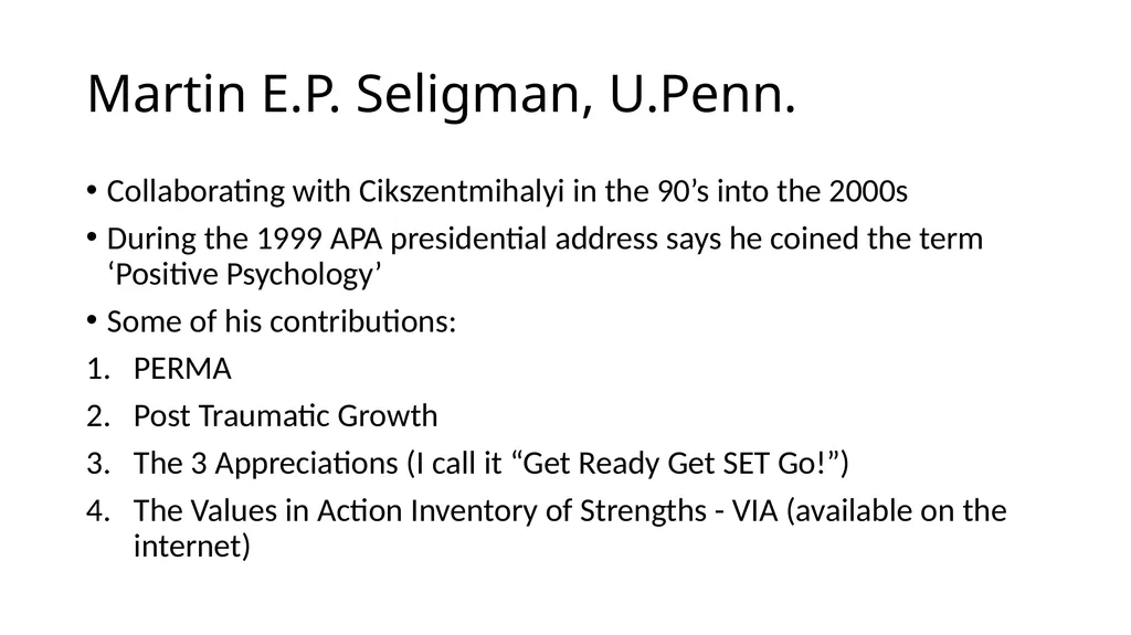POSITIVE PSYCHOLOGY Applications for Resiliency - slide 19 of 52