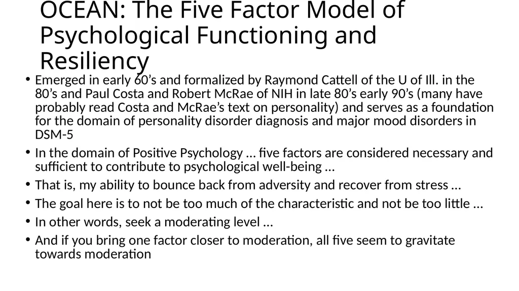 POSITIVE PSYCHOLOGY Applications for Resiliency - slide 37 of 52
