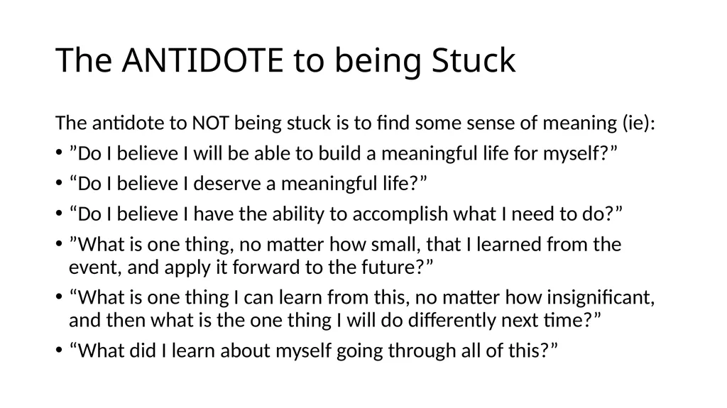 POSITIVE PSYCHOLOGY Applications for Resiliency - slide 22 of 52