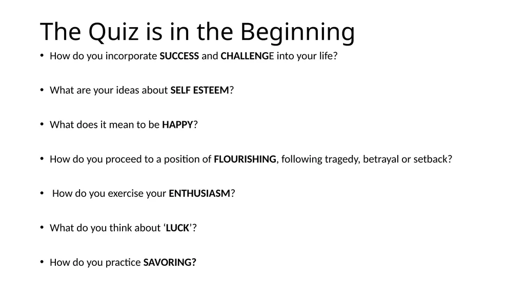 POSITIVE PSYCHOLOGY Applications for Resiliency - slide 2 of 52