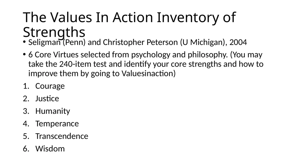 POSITIVE PSYCHOLOGY Applications for Resiliency - slide 25 of 52