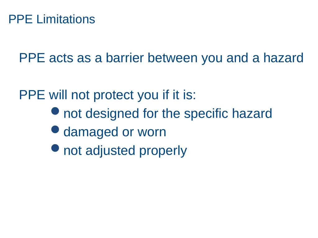 Personal Protective Equipment 1 Disclaimer - slide 11 of 62