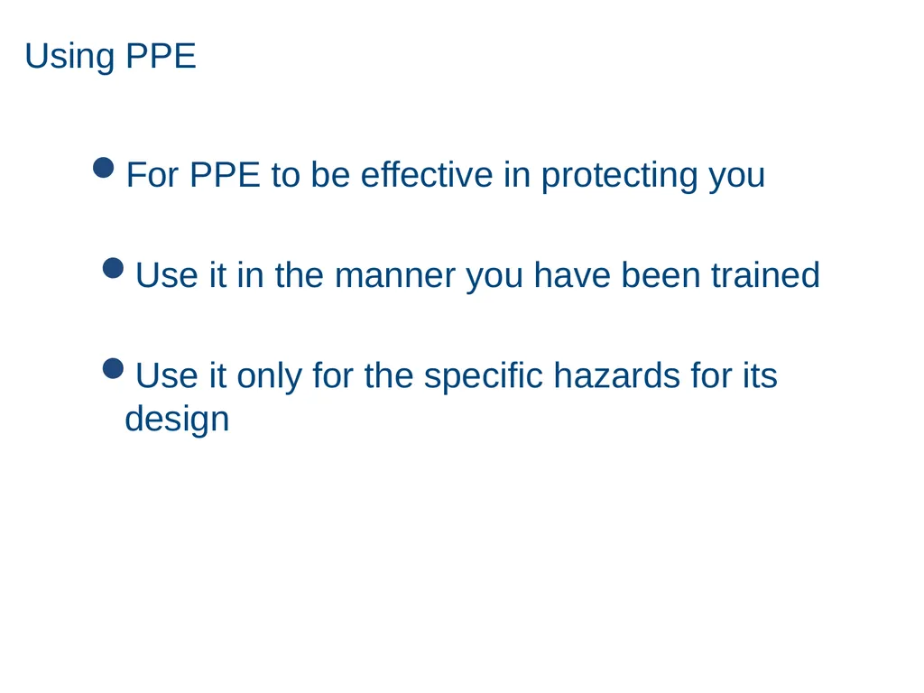 Personal Protective Equipment 1 Disclaimer - slide 12 of 62