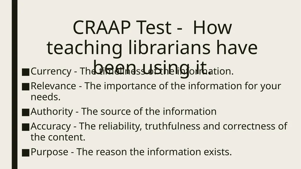 Making the C.R.A.A.P. Test Less Crappy Kat - slide 3 of 11