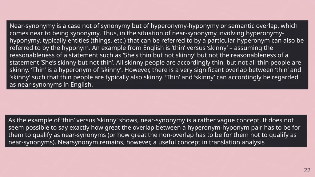 Denotative meaning and translation issues - slide 22 of 40