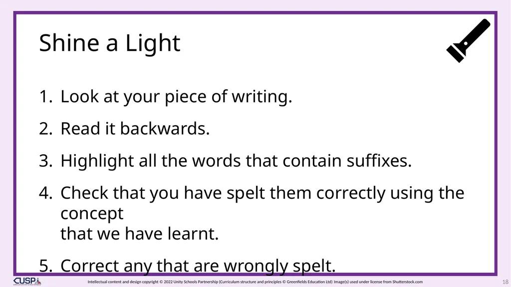 CUSP Spelling Year 3 Block 5 The suffixes –ment, - slide 18 of 34