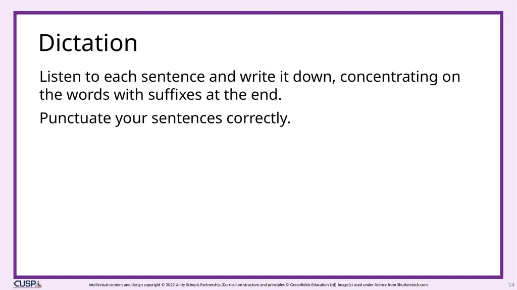 CUSP Spelling Year 3 Block 5 The suffixes –ment, - slide 14 of 34