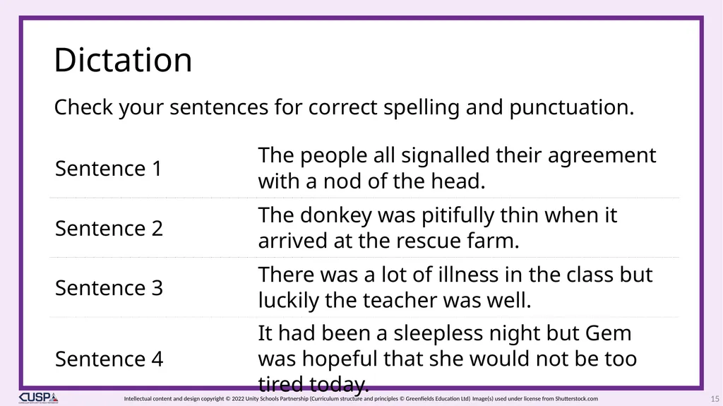 CUSP Spelling Year 3 Block 5 The suffixes –ment, - slide 15 of 34