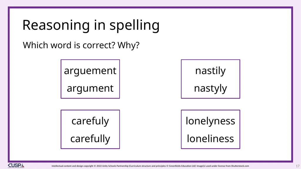 CUSP Spelling Year 3 Block 5 The suffixes –ment, - slide 17 of 34