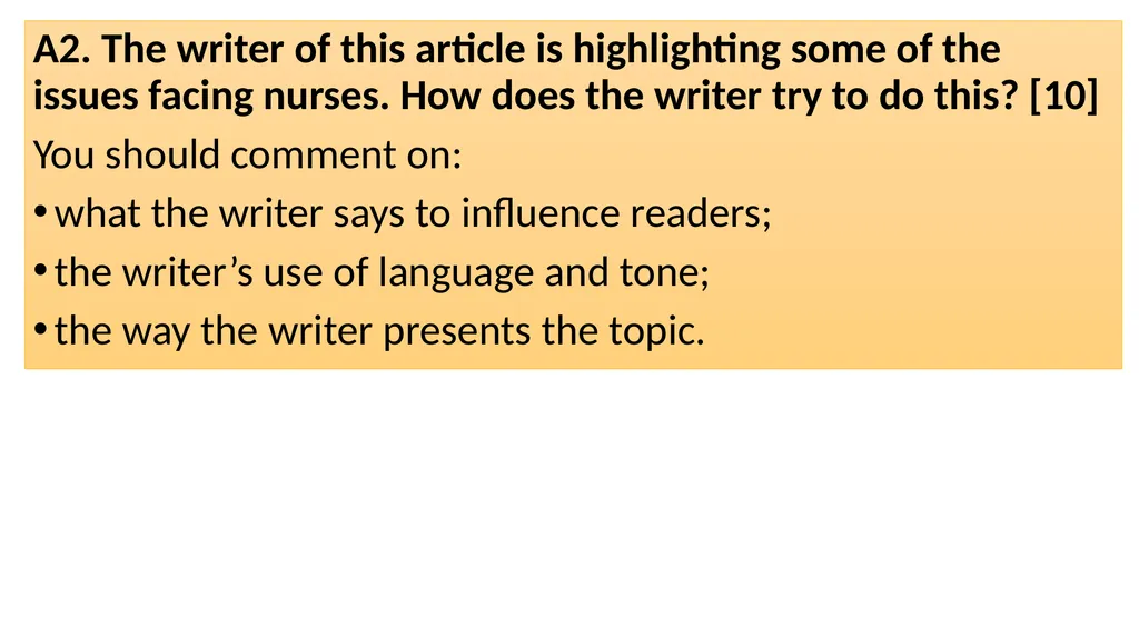 GCSE English Language Paper 2 Preparation - slide 7 of 29