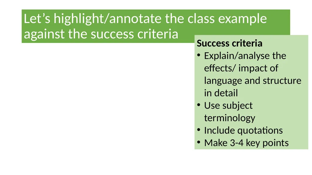 GCSE English Language Paper 2 Preparation - slide 18 of 29