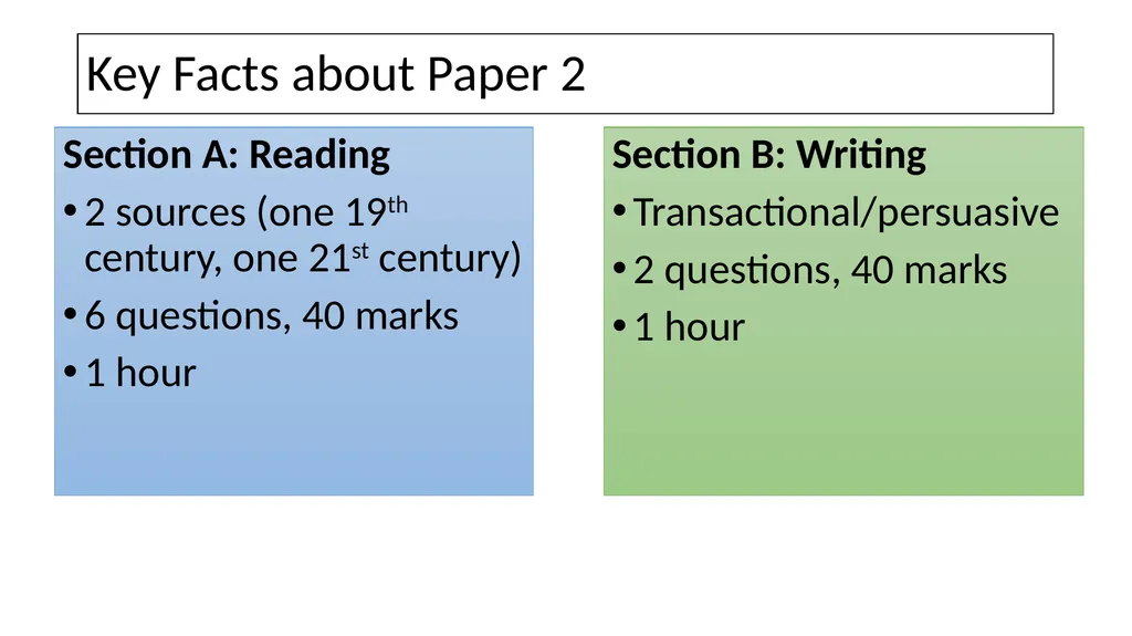 GCSE English Language Paper 2 Preparation - slide 3 of 29