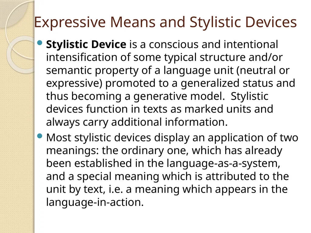 Expressive Means and Stylistic Devices. Phonetic - slide 6 of 13