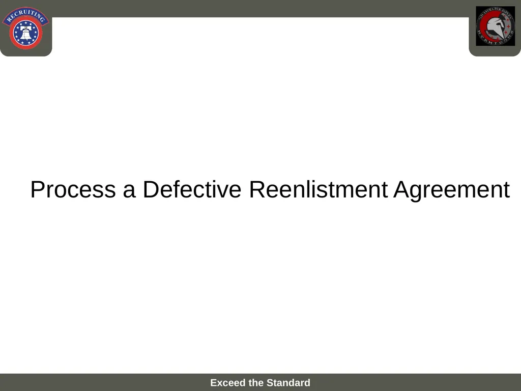 Process a Defective Reenlistment Agreement SSG - slide 5 of 12