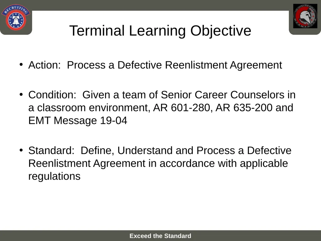 Process a Defective Reenlistment Agreement SSG - slide 2 of 12