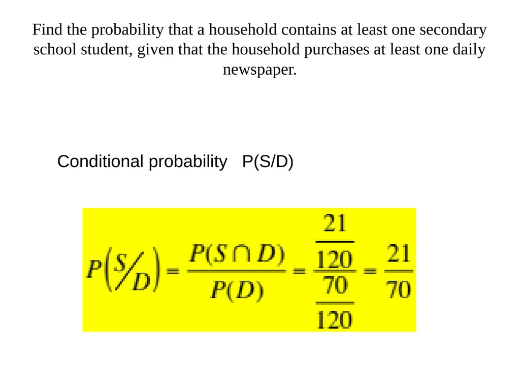 Conditional Probability AS91585 The language of - slide 77 of 80